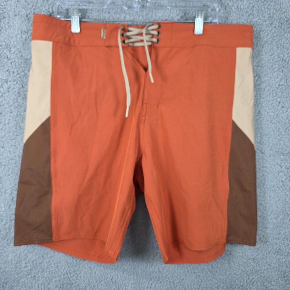 Birdwell Beach Britches Board Shorts Men’s Size 35 Surf Trunks Orange